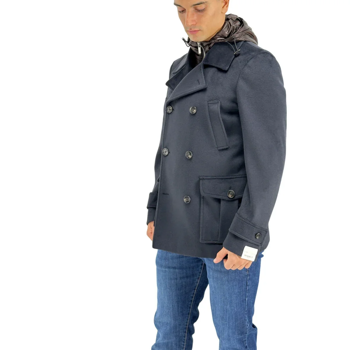 Markup, Caban Doppiopetto, Uomo, Poliestere, Blu - immagine 3
