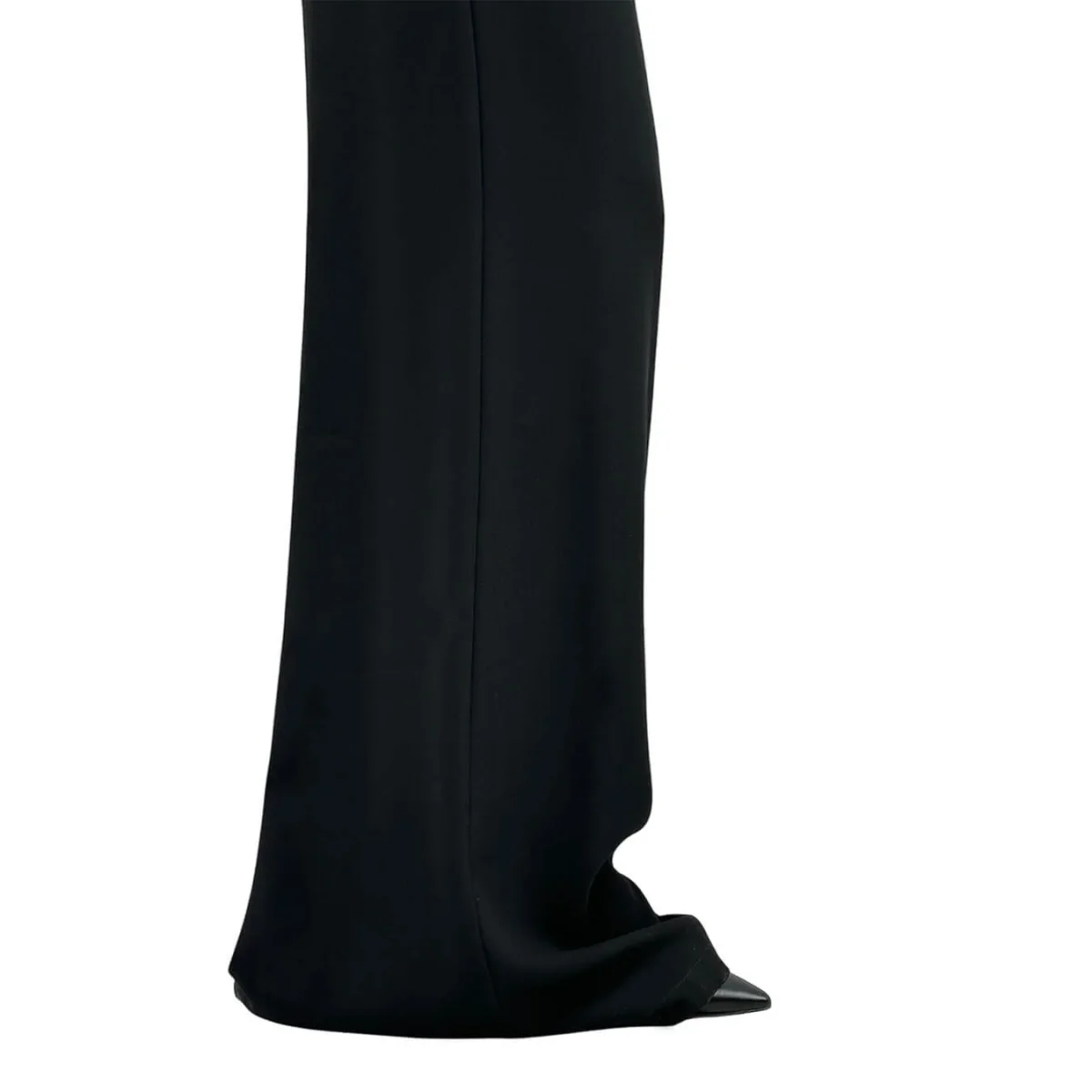 Koralline Pantaloni Palazzo Donna, Fondo Largo, Satin, Nero - immagine 5