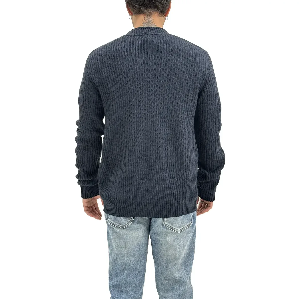 BL.11 Block Eleven, Cardigan, Uomo, Blu, Cotone, Blu - immagine 6