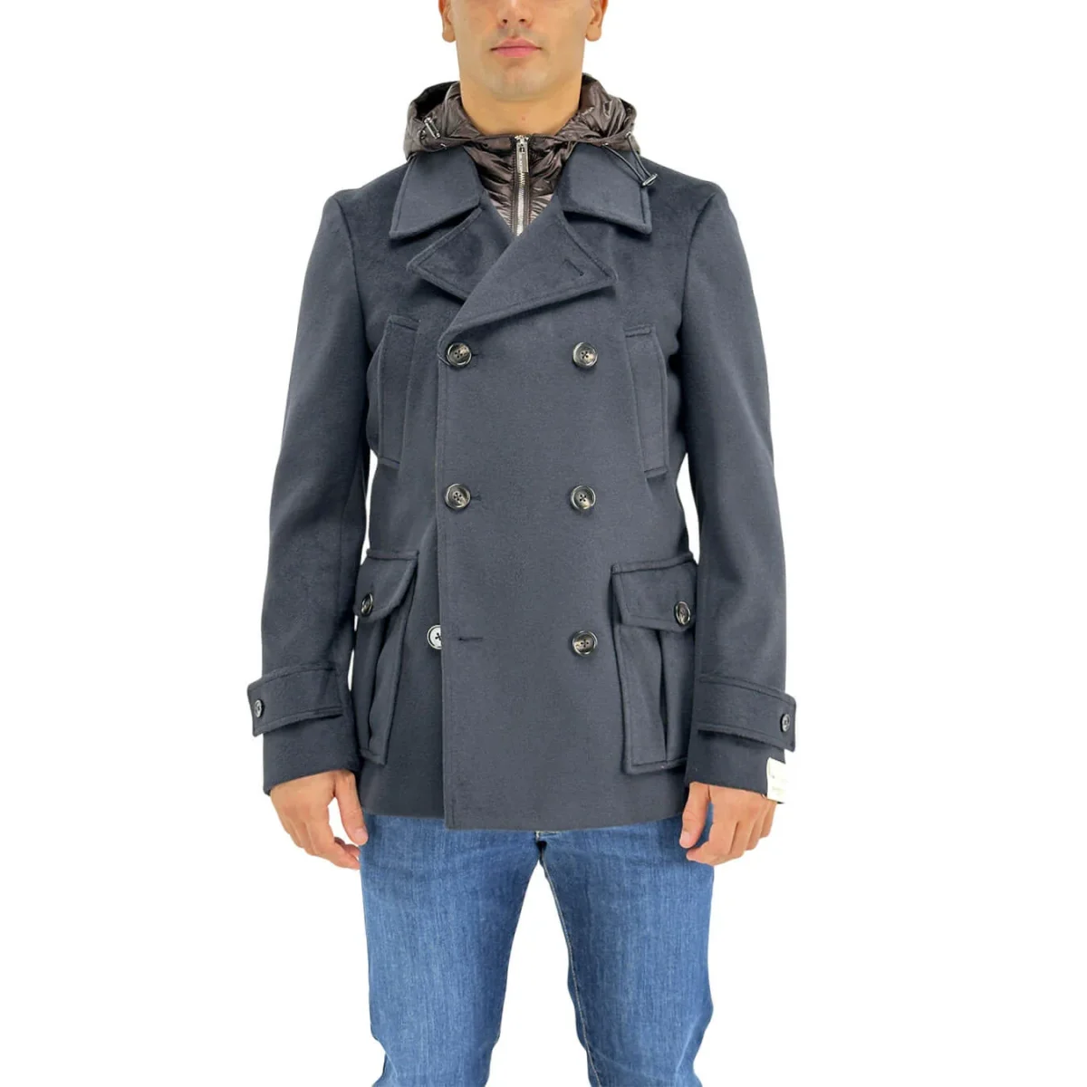 Markup, Caban Doppiopetto, Uomo, Poliestere, Blu - immagine 2
